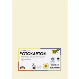 Dekorkarton, 2 oldalas, A4, 300 g, 50 lap, FOLIA, bézs