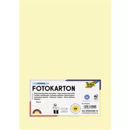   Dekorkarton, 2 oldalas, A4, 300 g, 50 lap, FOLIA, szalmasárga