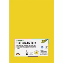   Dekorkarton, 2 oldalas, A4, 300 g, 50 lap, FOLIA, aranysárga