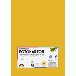   Dekorkarton, 2 oldalas, A4, 300 g, 50 lap, FOLIA, mélysárga