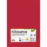 Dekorkarton, 2 oldalas, A4, 300 g, 50 lap, FOLIA, tűzpiros