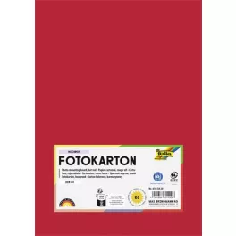 Dekorkarton, 2 oldalas, A4, 300 g, 50 lap, FOLIA, tűzpiros