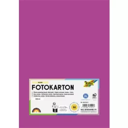   Dekorkarton, 2 oldalas, A4, 300 g, 50 lap, FOLIA, sötétrózsaszín