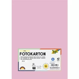   Dekorkarton, 2 oldalas, A4, 300 g, 50 lap, FOLIA, halvány rózsaszín