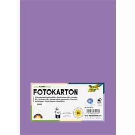   Dekorkarton, 2 oldalas, A4, 300 g, 50 lap, FOLIA, sötét orgonalila