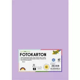   Dekorkarton, 2 oldalas, A4, 300 g, 50 lap, FOLIA, halvány orgonalila