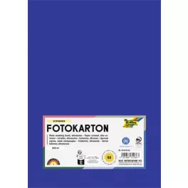 Dekorkarton, 2 oldalas, A4, 300 g, 50 lap, FOLIA, mélykék