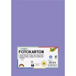 Dekorkarton, 2 oldalas, A4, 300 g, 50 lap, FOLIA, ibolyakék