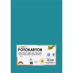 Dekorkarton, 2 oldalas, A4, 300 g, 50 lap, FOLIA, türkiz