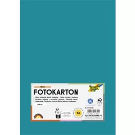 Dekorkarton, 2 oldalas, A4, 300 g, 50 lap, FOLIA, türkiz