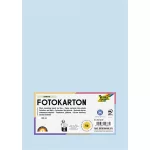 Dekorkarton, 2 oldalas, A4, 300 g, 50 lap, FOLIA, jégkék