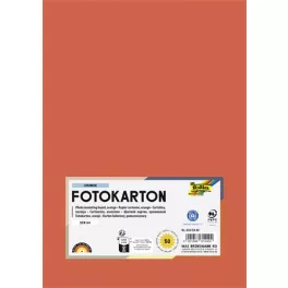   Dekorkarton, 2 oldalas, A4, 300 g, 50 lap, FOLIA, narancssárga