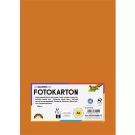   Dekorkarton, 2 oldalas, A4, 300 g, 50 lap, FOLIA, világosnarancs