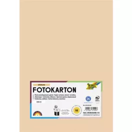 Dekorkarton, 2 oldalas, A4, 300 g, 50 lap, FOLIA, barack