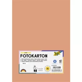   Dekorkarton, 2 oldalas, A4, 300 g, 50 lap, FOLIA, lazacszínű