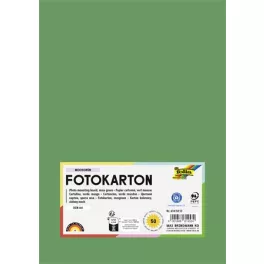 Dekorkarton, 2 oldalas, A4, 300 g, 50 lap, FOLIA, mohazöld