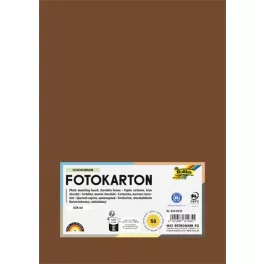   Dekorkarton, 2 oldalas, A4, 300 g, 50 lap, FOLIA, csokoládébarna