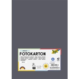 Dekorkarton, A4, 300 g, 50 lap, FOLIA, antracitszürke