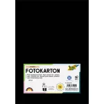 Dekorkarton, 2 oldalas, A4, 300 g, 50 lap, FOLIA, fekete