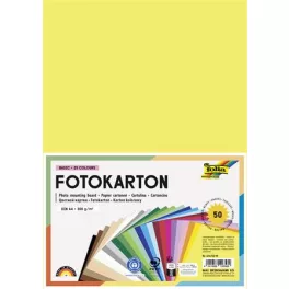   Dekorkarton, 2 oldalas, A4, 300 g, 25x2 lap, FOLIA, vegyes színek