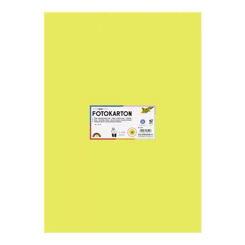 Dekorkarton, 2 oldalas, 50x70 cm, 300 g, 10 lap, FOLIA, lime