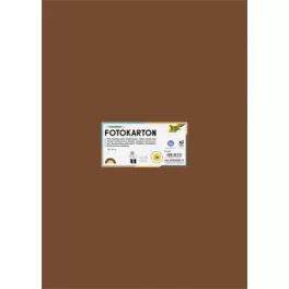   Dekorkarton, 2 oldalas, 50x70 cm, 300 g, 10 lap, FOLIA, csokoládébarna