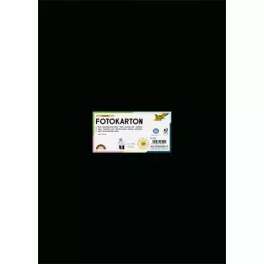   Dekorkarton, 2 oldalas, 50x70 cm, 300 g, 10 lap, FOLIA, fekete