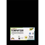Színes papír, A4, 130 g, 100 lap, FOLIA, fekete