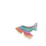Színes damil, 100 cm, FOLIA "Glitter mix", 50 különböző csillámos szín