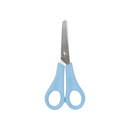 Olló, iskolai, kerekített, 13,5 cm, FOLIA, vegyes színek