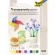 Transzparens papír, A4, 115 g, 10 lap, FOLIA, vegyes színek