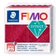 Gyurma, 57 g, égethető, FIMO "Effect", csillámos piros