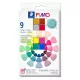 Gyurma, készlet, 8x25 + 2x57 g, égethető, FIMO "Effect Colours", 9 különböző gyöngyház szín