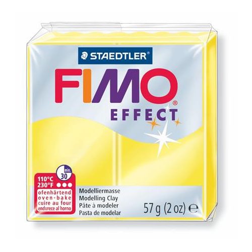 Gyurma, 57 g, égethető, FIMO "Effect", áttetsző sárga