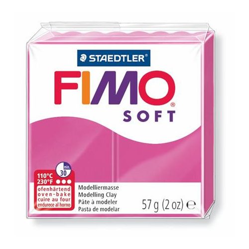 Gyurma, 57 g, égethető, FIMO "Soft", málna