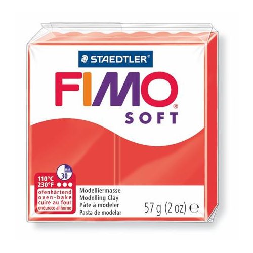 Gyurma, 57 g, égethető, FIMO "Soft", indián piros