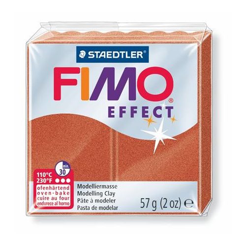 Gyurma, 57 g, égethető, FIMO "Effect", metál vörösréz