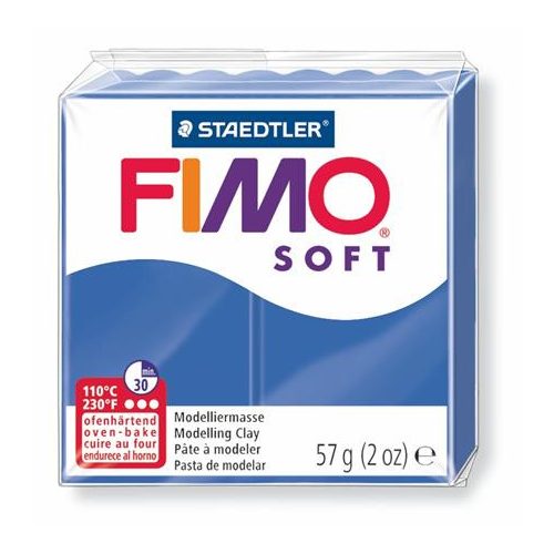 Gyurma, 57 g, égethető, FIMO "Soft", fényes kék