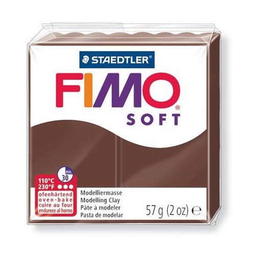 Gyurma, 57 g, égethető, FIMO "Soft", csokoládé