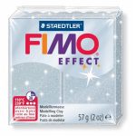 Gyurma, 57 g, égethető, FIMO "Effect", csillámos ezüst