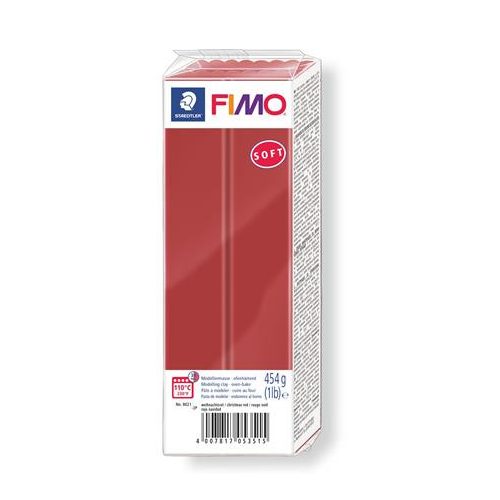 Gyurma, 454 g, égethető, FIMO "Soft", karácsonypiros