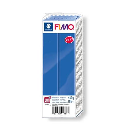 Gyurma, 454 g, égethető, FIMO "Soft", ragyogókék