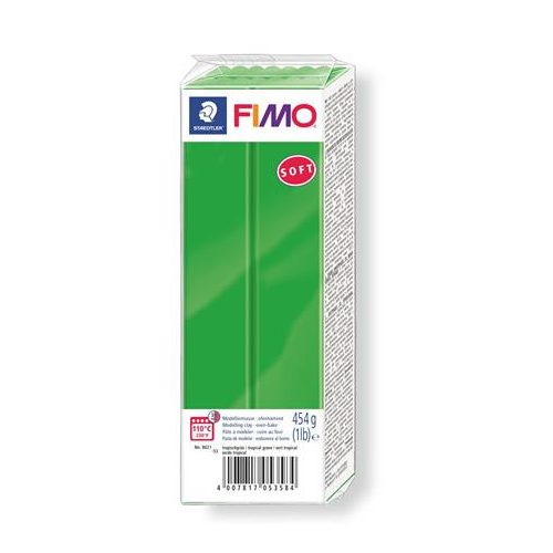Gyurma, 454 g, égethető, FIMO "Soft", trópusi zöld