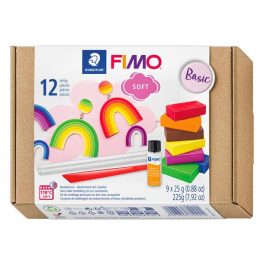   Gyurma készlet, 9x25 g, égethető, FIMO "Soft Basic", 9 különböző szín