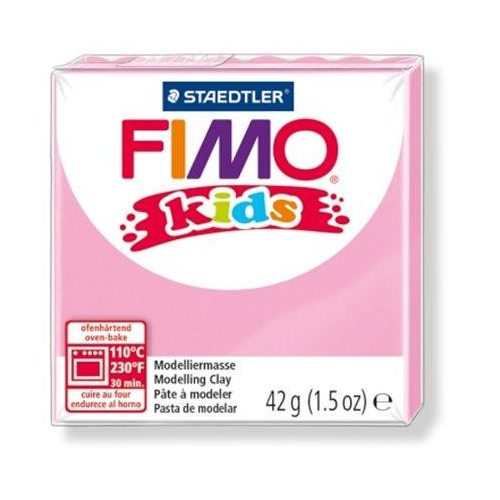 Gyurma, 42 g, égethető, FIMO "Kids", világos rózsaszín