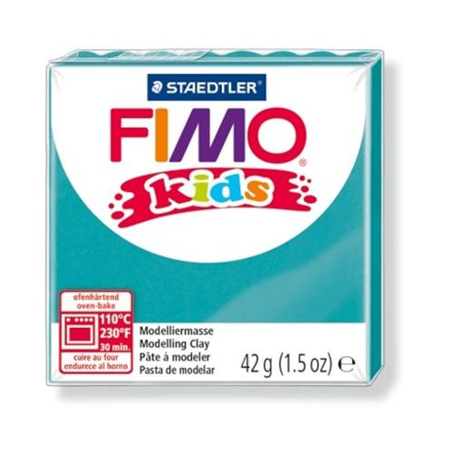 Gyurma, 42 g, égethető, FIMO "Kids", türkiz