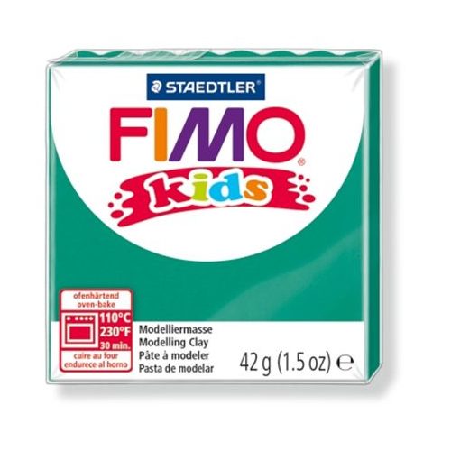 Gyurma, 42 g, égethető, FIMO "Kids", zöld