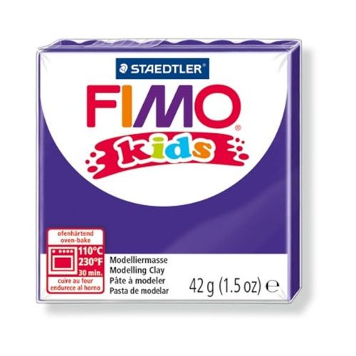 Gyurma, 42 g, égethető, FIMO "Kids", lila