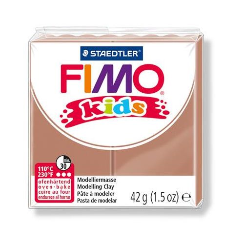 Gyurma, 42 g, égethető, FIMO "Kids", világosbarna