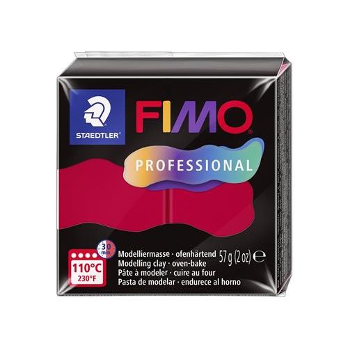Gyurma, 57 g, égethető, FIMO "Professional", kármin